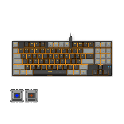 E-YOSOO Z-13 89 Keys Single Light Mechanical Gaming Keyboard [Black/Grey] [Blue Switch] [Brown Switch]