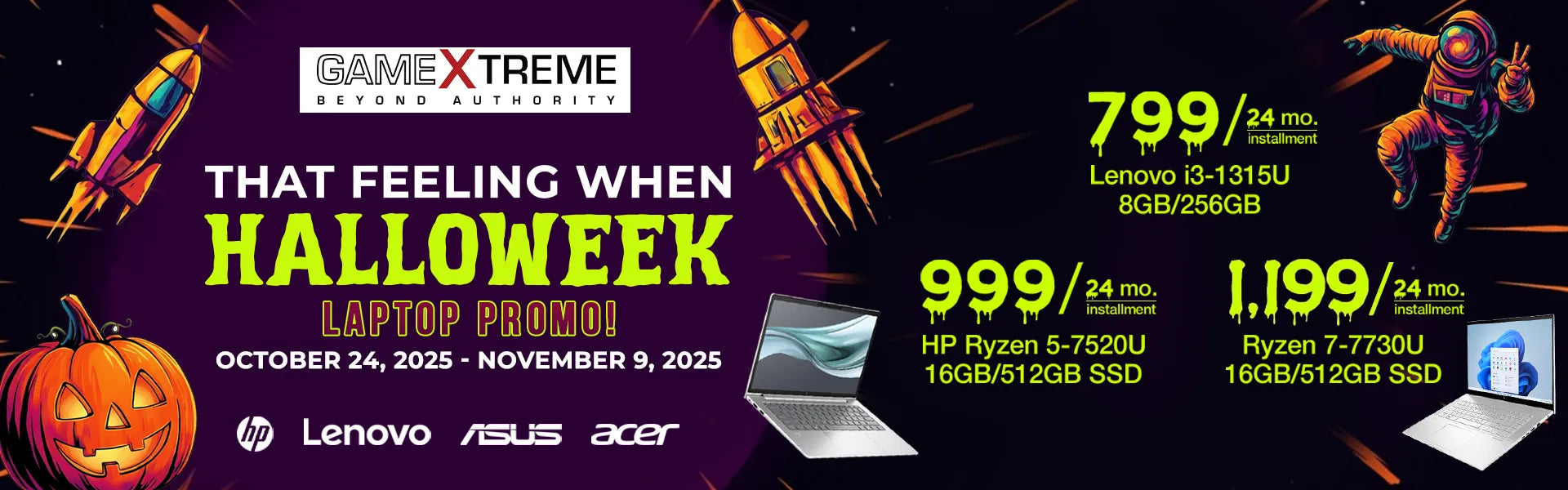 Halloweek Laptop Promo