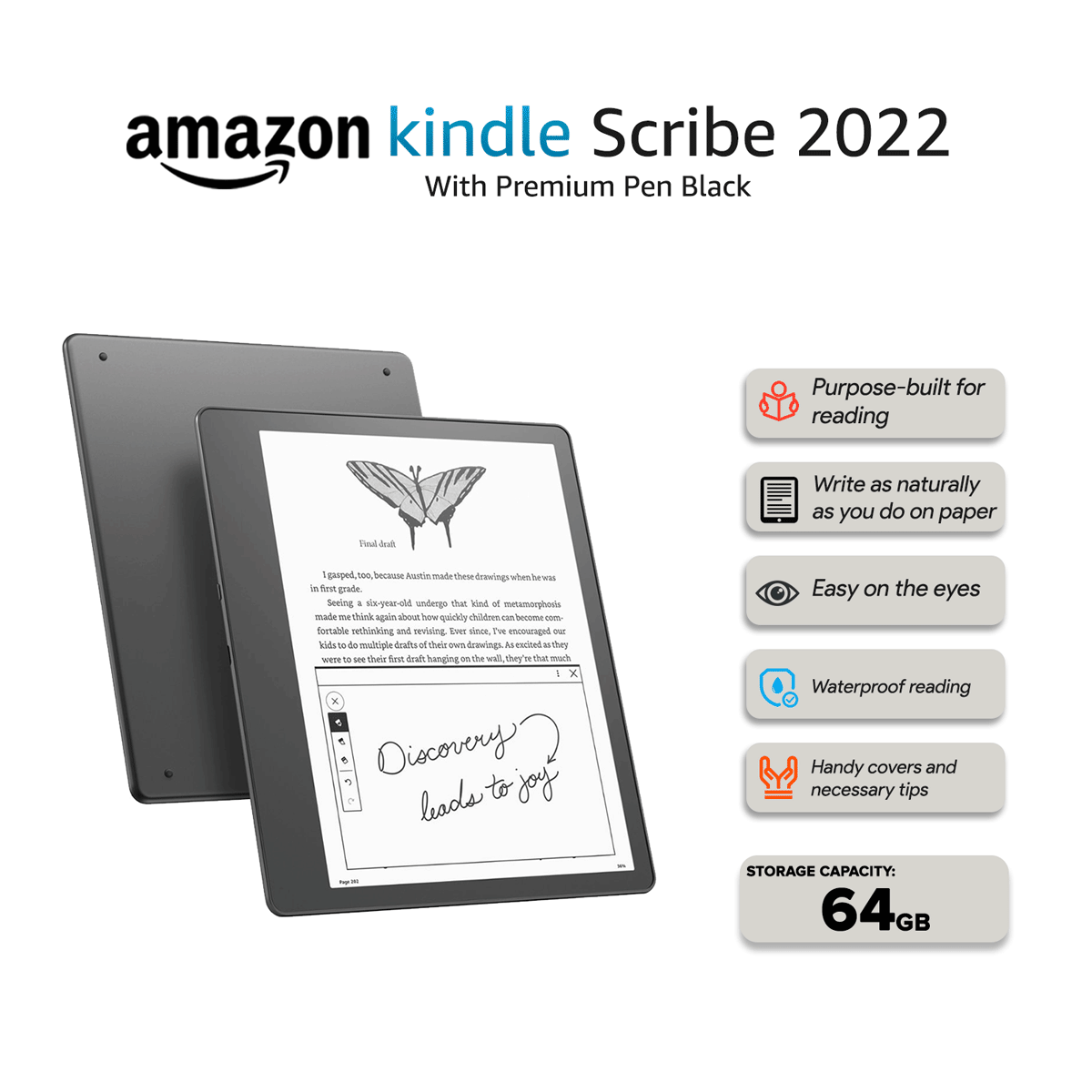 Amazon Kindle Scribe 2022 With Premium Pen Black