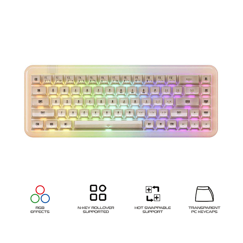 Akko YU01 Resin Case Multi-Mode Hot-Swappable Mechanical Keyboard (Piano Pro Switch Special Version)