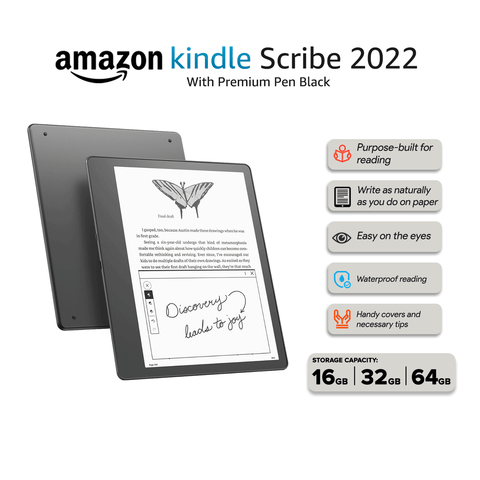 Amazon Kindle Scribe 2022 With Premium Pen Black