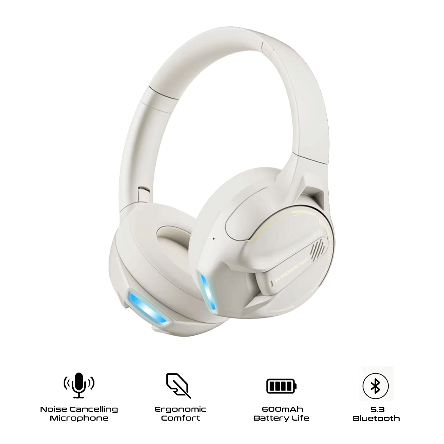 Monster XKH03 Wireless Gaming Headset With Mic Hi-Fi Sound Deep Bass