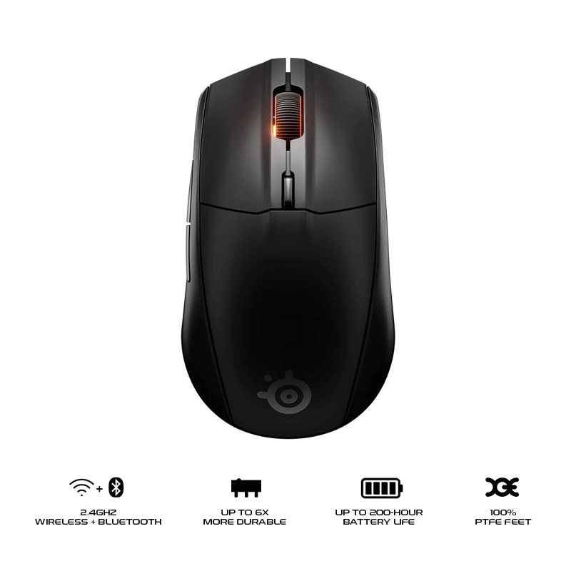 SteelSeries Rival 3 Wireless Gen 2 TrueMove Air Sensor Gaming Mouse