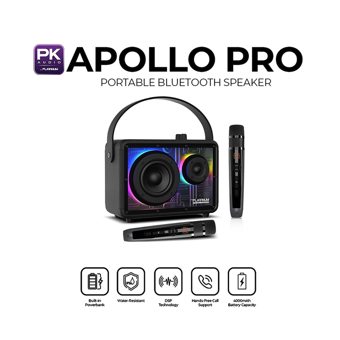 Platinum Karaoke APOLLO PRO Portable Bluetooth Speaker
