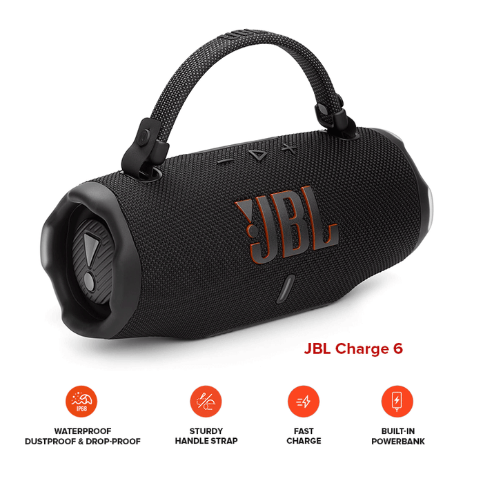 JBL Charge 6 Portable Waterproof and Drop-Proof Bluetooth Speaker