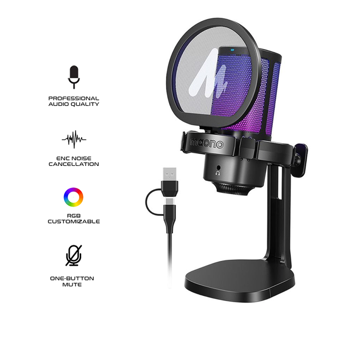 Maono DGM20G USB Gaming RGB Microphone