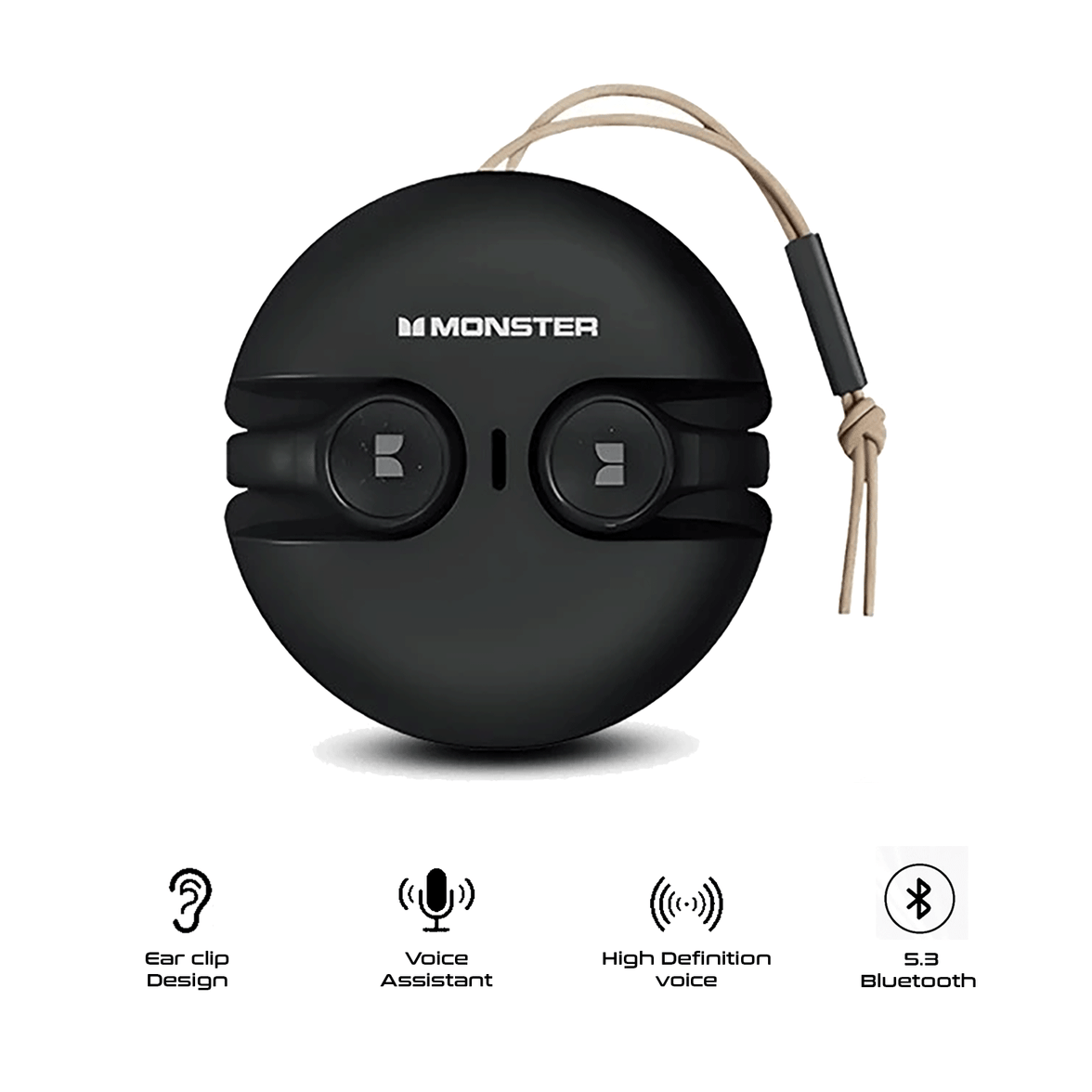 Monster XKT21 Bone Conduction Earphones Wireless Ear Clip Freeclip