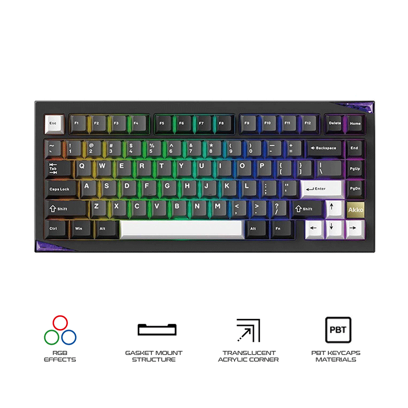 Akko Mineral 01 VIA DIY Kit Aluminum Curved Design Case