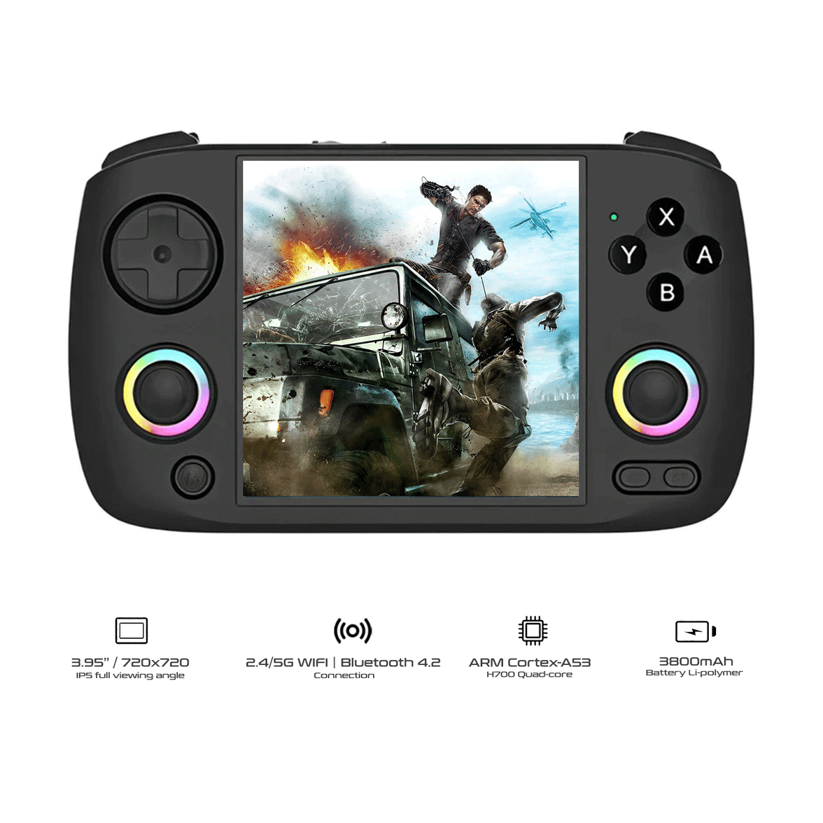 Anbernic RG CubeXX Retro Game Console Linux 64-Bit Supports 2.4G H700 Quad-Core Arm Cortex-A53