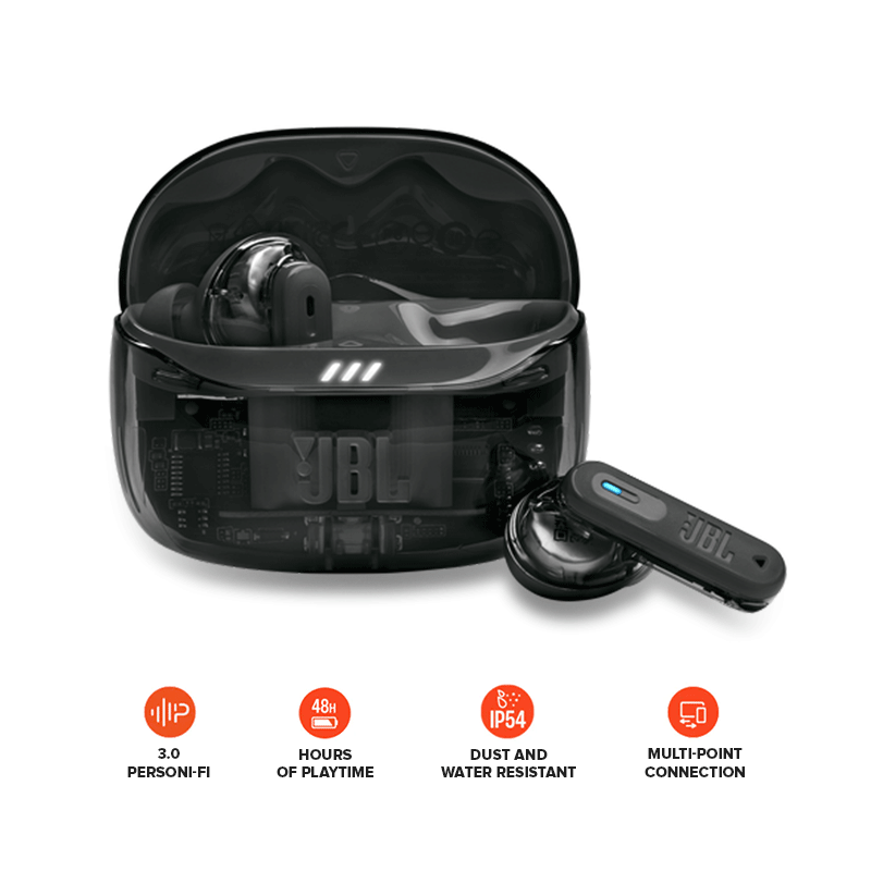 JBL Tune Beam 2 | True Wireless Noise Cancelling Earbuds Ghost Edition