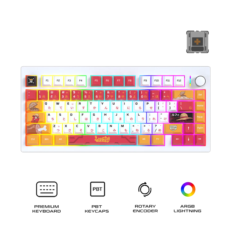 Fantech MK921 MAXFIT8 Tri-Mode Gaming Keyboard One Piece Edition Luffy