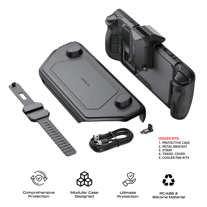 JSAUX Modular Case for Steam Deck with Detachable Front Shell  - PC0104