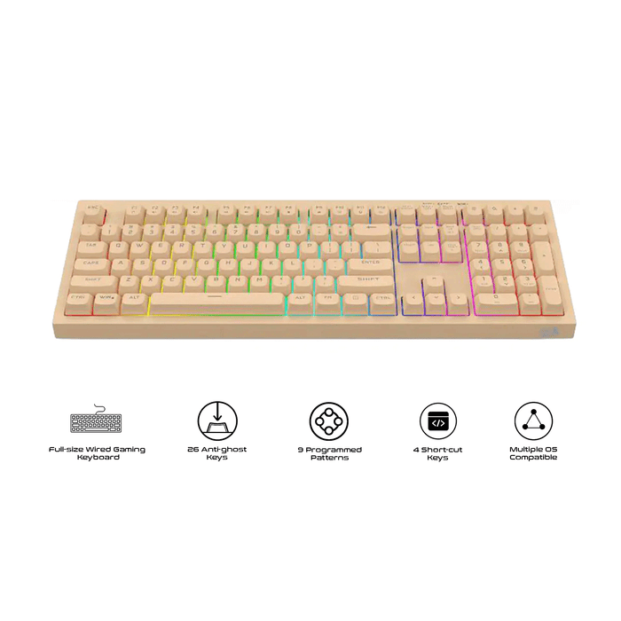 Redragon (K518-RGB-C) CRUX 108 Key Wired RGB Membrane Gaming Keyboard
