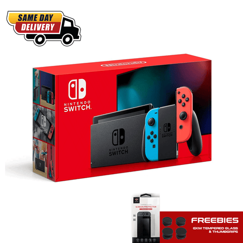 Nintendo Switch V2 Neon Blue and Neon Red