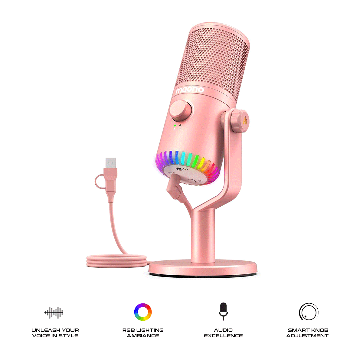 Maono DM30 RGB USB Condenser Microphone