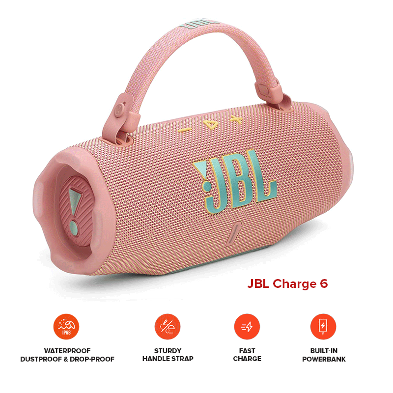 JBL Charge 6 Portable Waterproof and Drop-Proof Bluetooth Speaker