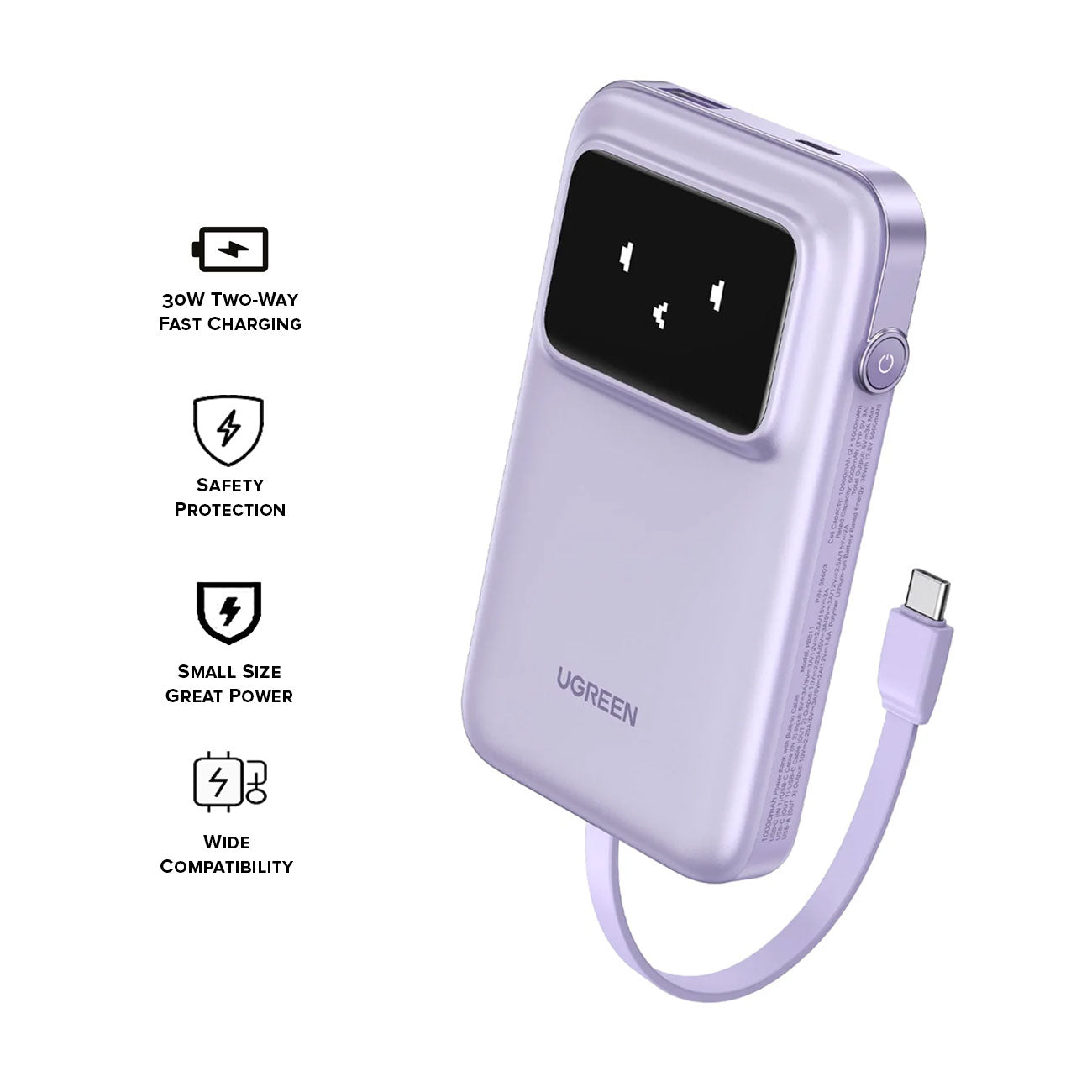 UGREEN Quick Charging 30W Power Bank 10000mah [PB511/35603B] [PB511/35604B]