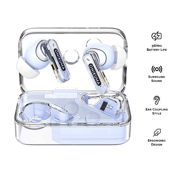 Onikuma T5 Trend Wireless Earphones With Hi-Fi Sound Quality & Noise Reduction
