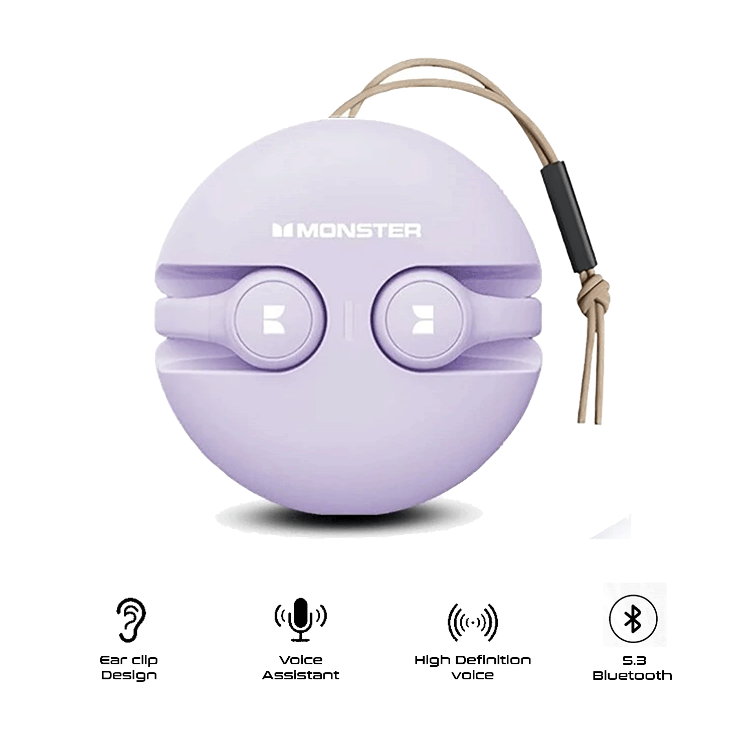 Monster XKT21 Bone Conduction Earphones Wireless Ear Clip Freeclip