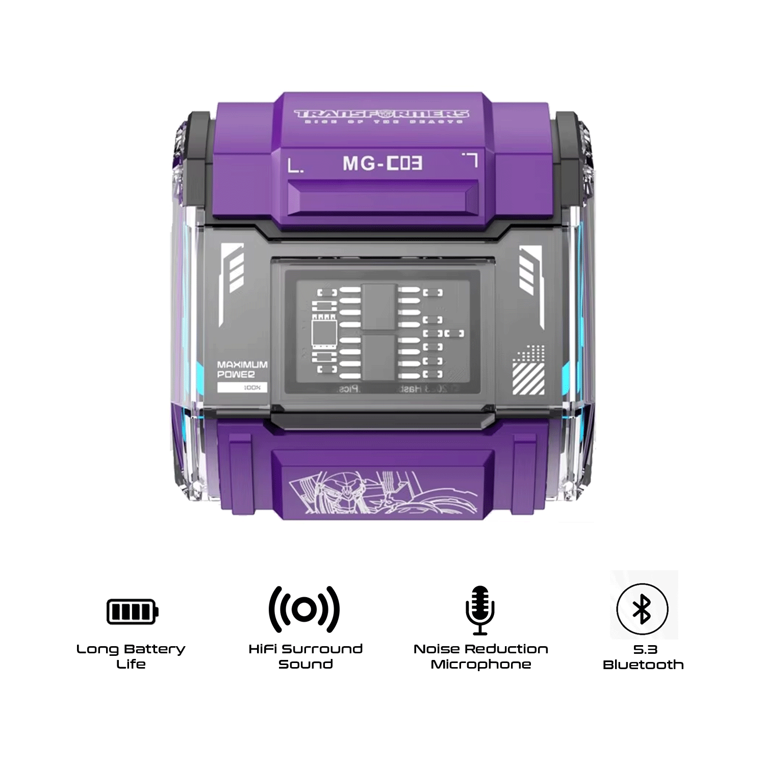 Transformers MG-C03 Wireless Earphone - Noise Reduction HiFi