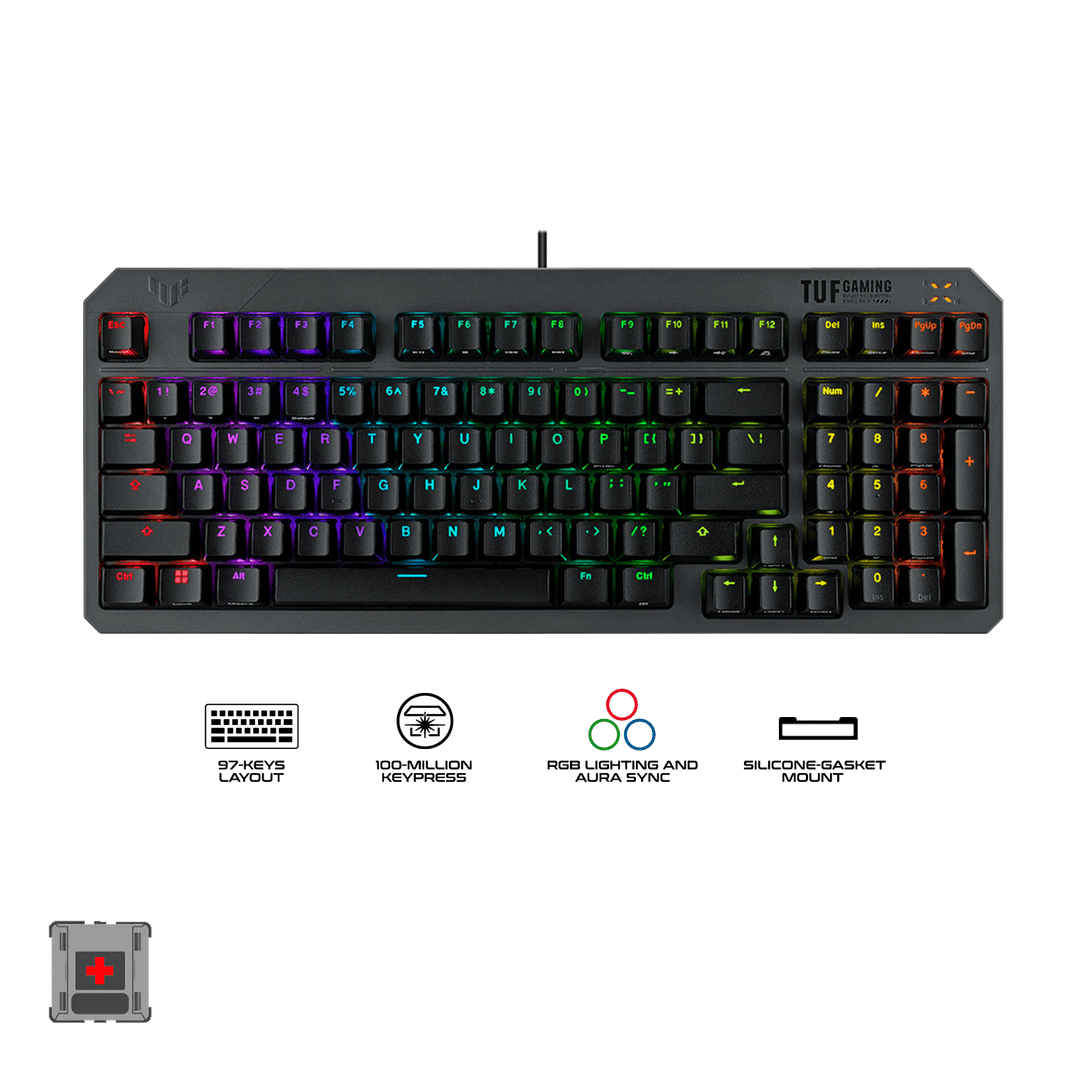 Asus TUF K3 Gen II RA07 RGB IP57 Wired Optical Mechanical Gaming Keyboard