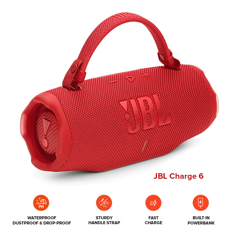 JBL Charge 6 Portable Waterproof and Drop-Proof Bluetooth Speaker