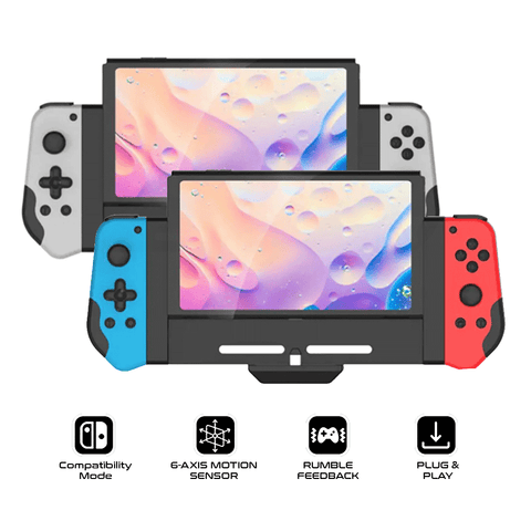 JYS Handheld Confort Controller for Nintendo Switch Joycon with Vibration, Turbo, & Gyro [NS-216]