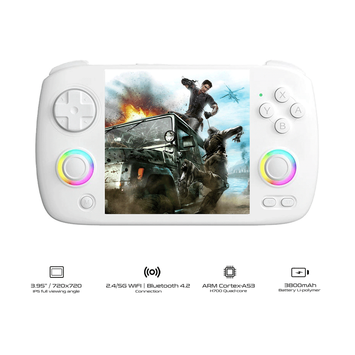 Anbernic RG CubeXX Retro Game Console Linux 64-Bit Supports 2.4G H700 Quad-Core Arm Cortex-A53