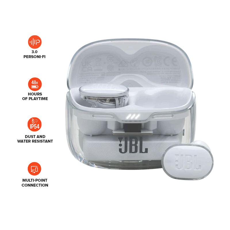 JBL Tune Buds 2 | True Wireless Noise Cancelling Earbuds Ghost Edition