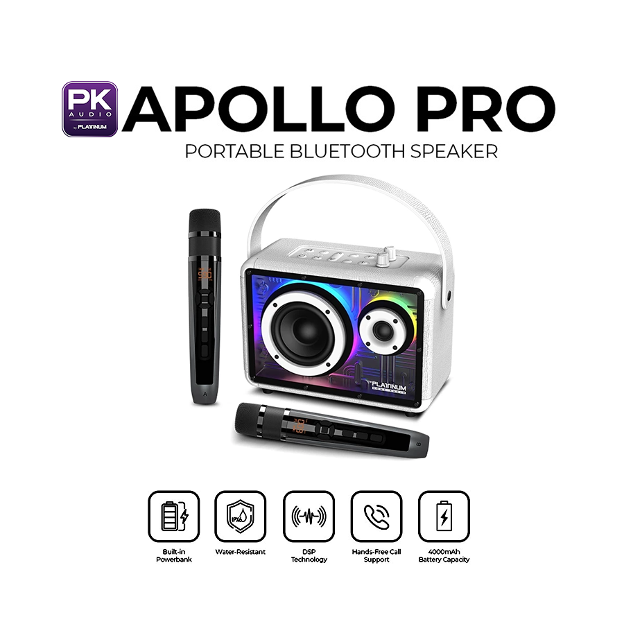Platinum Karaoke APOLLO PRO Portable Bluetooth Speaker