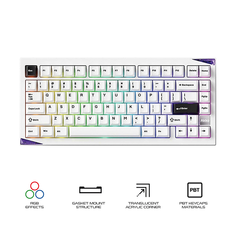 Akko Mineral 01 VIA DIY Kit Aluminum Curved Design Case