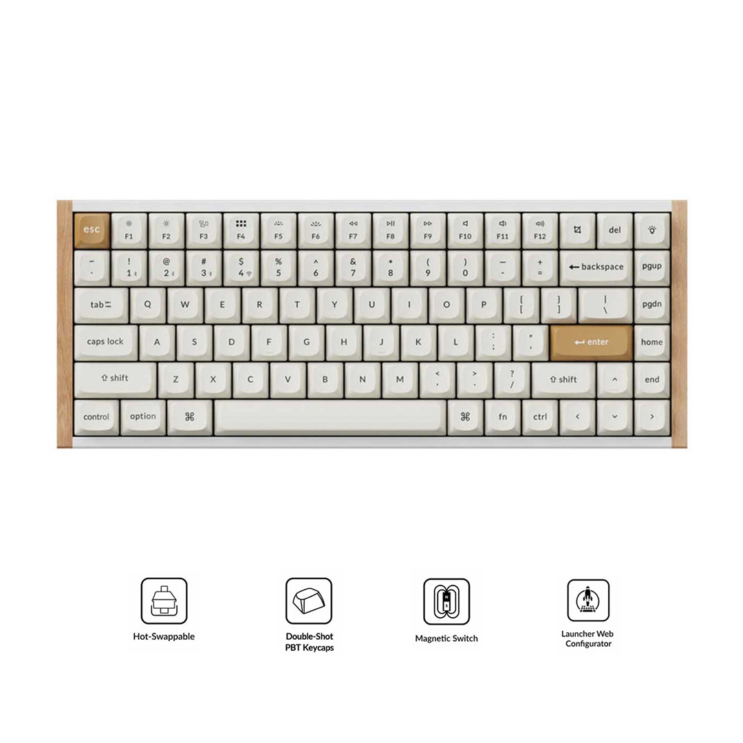 Keychron K2 HE Special Ed. 75% Wireless Magnetic Switch Keyboard (Gateron Double-Rail Magnetic Nebula Switch)