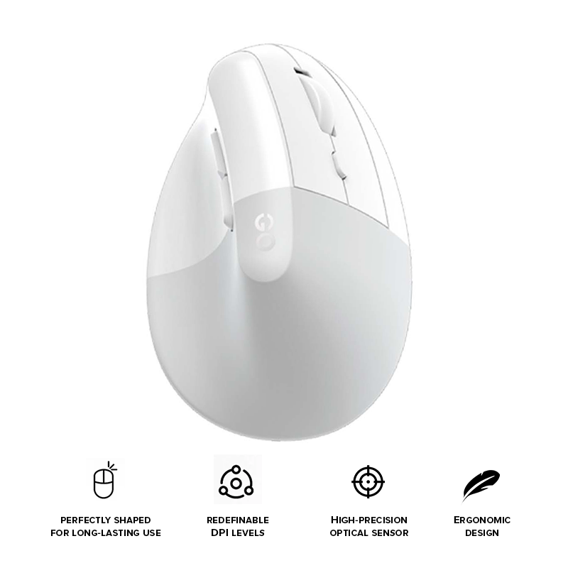 Fantech W195R Go Comfy Vertical Ergonomic Wireless Mouse