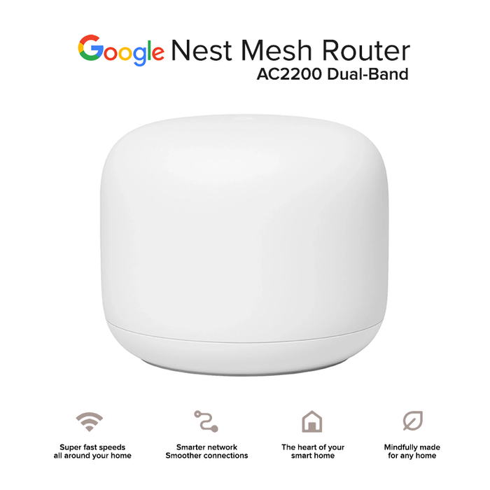 Google Nest Mesh Router AC2200 Dual-Band (Snow)