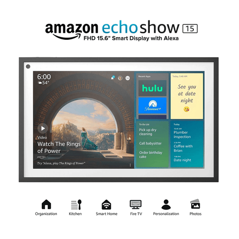 Amazon Echo Show 15 FHD 15.6" Smart Display with Alexa Black
