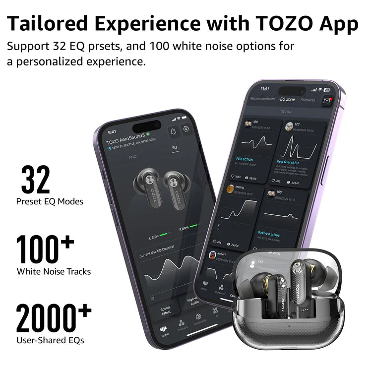 TOZO Aerosound3 Earbuds Black