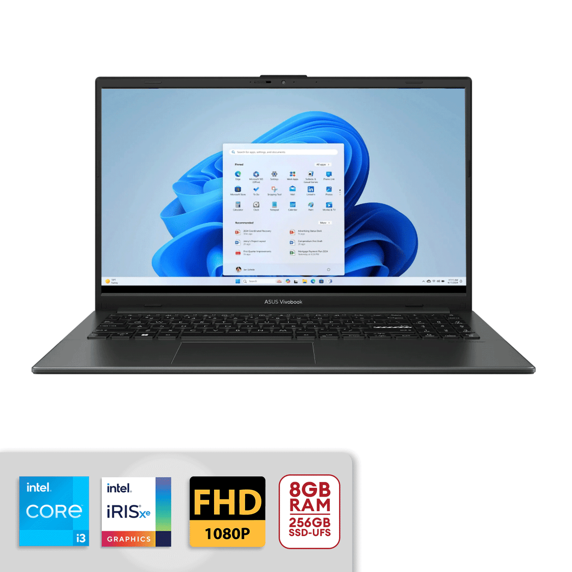 ASUS 15.6" Vivobook Go Laptop i3-N305 8GB/256GB SSD UFS - Black