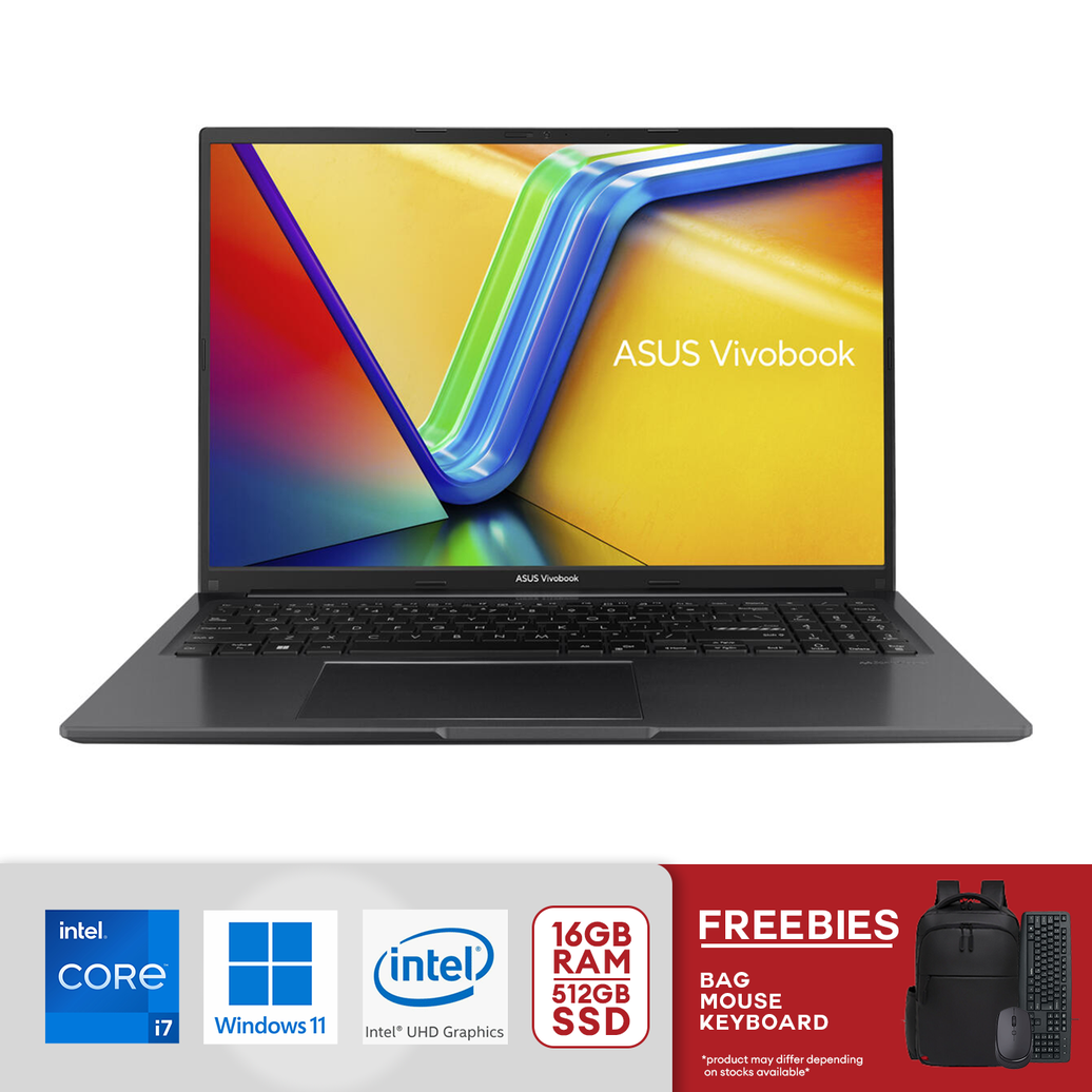 ASUS Vivobook 16" WUXGA intel Core i7-1355U 16GB RAM / 512GB SSD Intel UHD Graphics Win 11 Black F1605VA-WS74