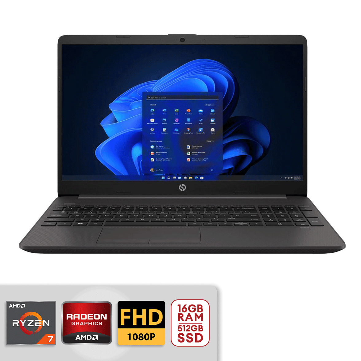 HP 255 G10 15.6" Laptop AMD Ryzen 7 7730U 16GB 512GB SSD W11