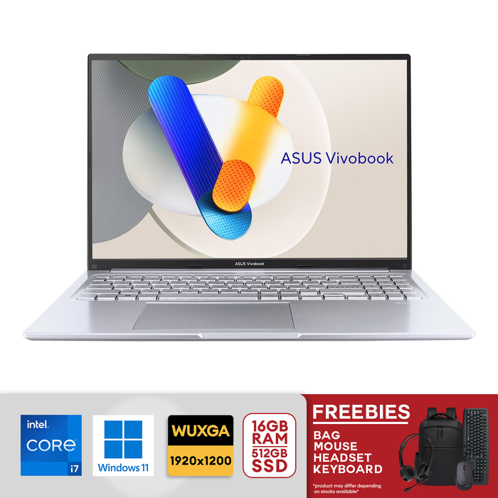 ASUS Vivobook 16” WUXGA 60Hz Intel Core i7-13620H 16GB RAM / 512GB SSD Intel UHD Graphics, Win 11 Cool Silver F1605VA-BS74