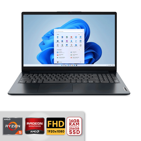 Lenovo 15" Ideapad 1 FHD Laptop Ryzen 5 7520u 16gb/256gb SSD 82VG00QFUS Abyss Blue