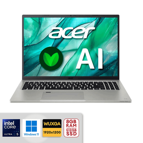 Acer - Aspire Vero 16 AV16-51P-58KU 16" WUXGA Eco-Friendly Intel Core Ultra 5-125U 8GB LPDDR5 512GB PCIe Gen 4 SSD - Cobbles Stone Gray