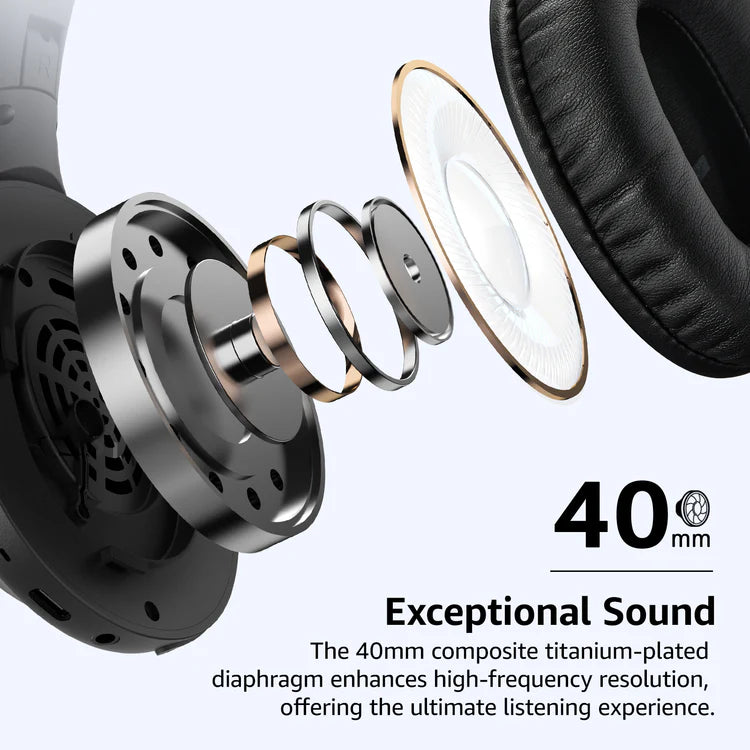 TOZO H100 Headphones Black