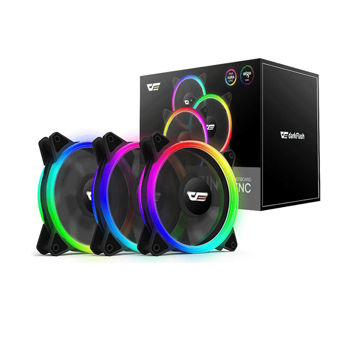 DarkFlash DR12 Single ARGB Double Ring RGB Cooling Fan