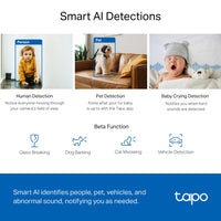 TP-Link Tapo C220 Pan/Tilt AI Home Security Wi-Fi Camera - White