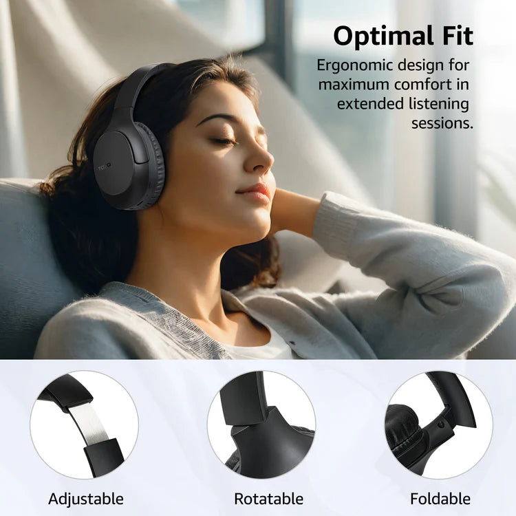 TOZO H100 Headphones Black