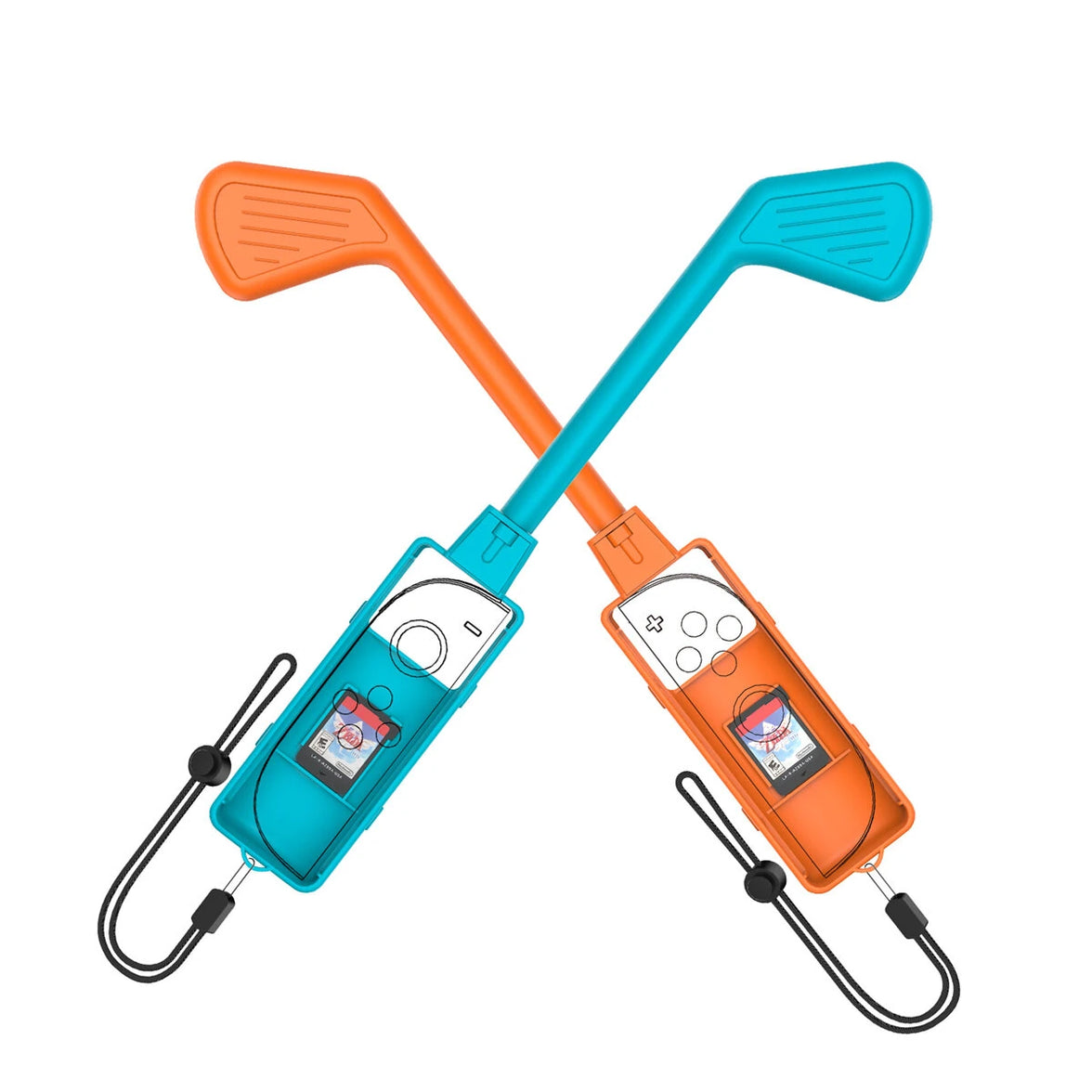 JYS-NS2265 Golf Clubs For Nintendo Switch 2 Mario Golf Super Rush (Orange/Blue)