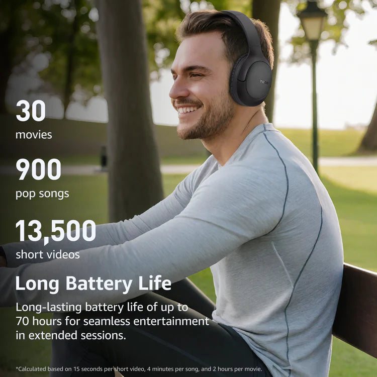 TOZO H100 Headphones Black