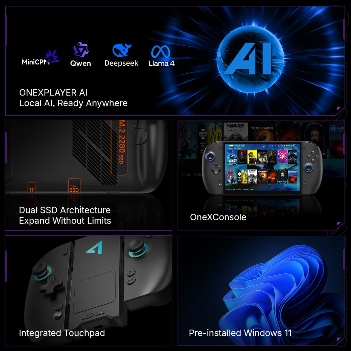 [PRE-ORDER] ONEXPLAYER 3 AI Gaming Handheld PC | Intel® Arc™ G3 Extreme | 24GB RAM | 1TB SSD | 8.8” 144Hz AMOLED | Windows 11