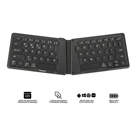 Targus AKF003 Ergonomic Foldable Bluetooth Keyboard